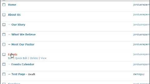 Quick Edit - Page Order