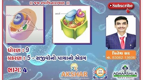 STD:9 SCIENCE CH:5 સજીવોનો પાયાનો એકમ PART:4 GUJARATI MED. NCERT