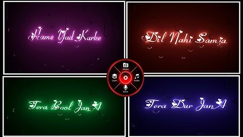 How to Create Glowing Text in Kinemaster |Black Screen Status Kaise banaye |Rain Drop Status