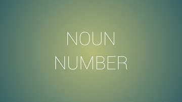 NOUN NUMBER /Learn English Grammar online in Hindi/ PART -1 /Class 4-5