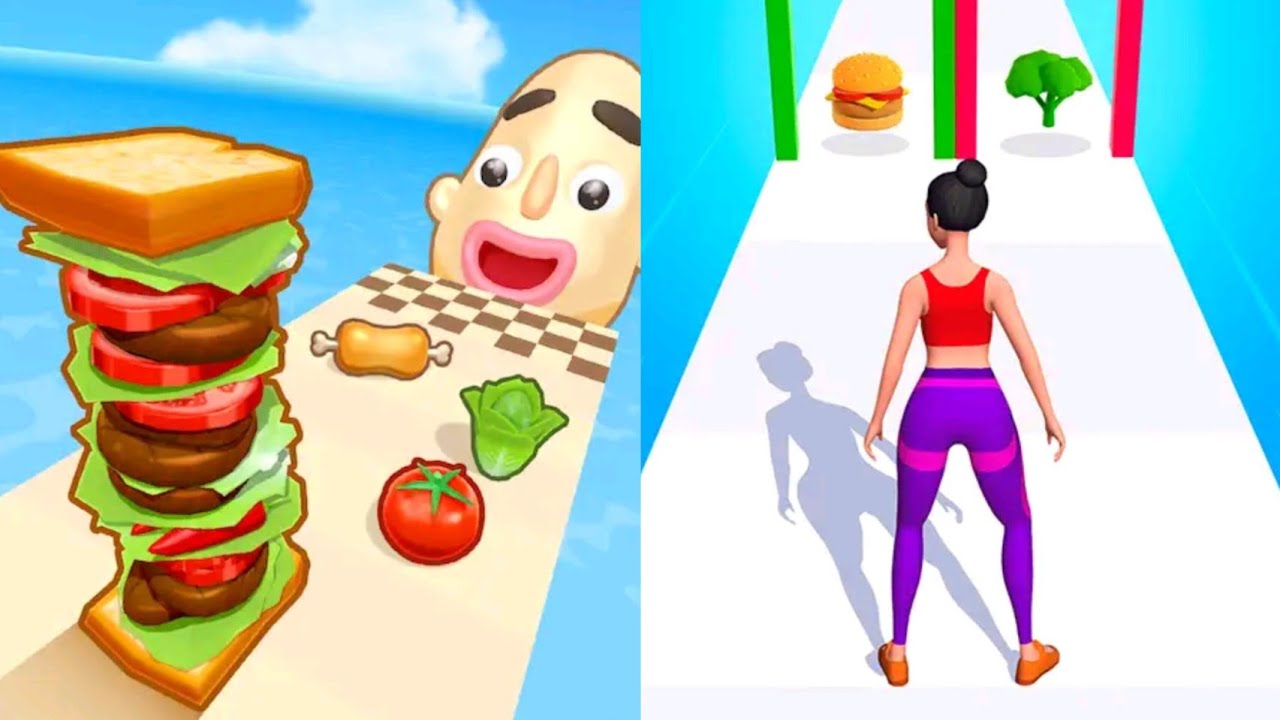 Sandwich Runner VS Twerk Race 3D MAX LEVELS UNLOCKED SPEEDRUN Gameplay