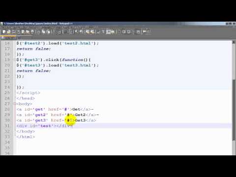 دورة جكويري - الدرس89- استخدام load()+فكرة tabs