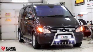 Установка ходовых огней в штатные фары Mercedes-Benz Vito