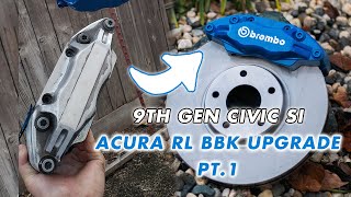 Acura RL BBK Caliper Upgrade  - PT. 1 - Caliper Prep and Paint - 9th Gen Civic Si Rl Calipers Install
