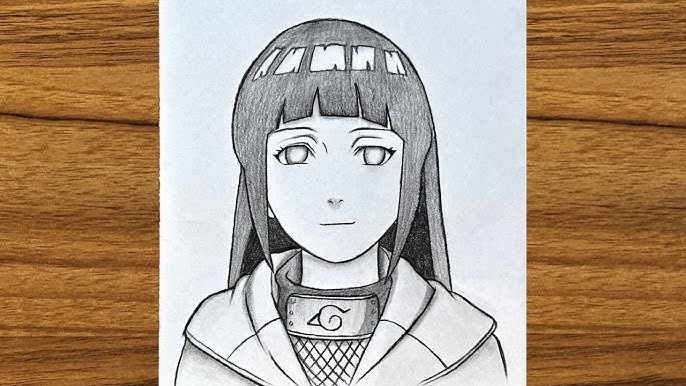 COMO DESENHAR A HINATA HYUGA DE NARUTO 