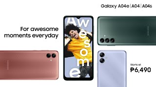 galaxy a04e|a04|a04s: awesome value for awesome moments everyday | samsung