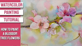 PAINT WITH ME - How to Paint a BLOSSOM TREE FLOWERS #loose #sketch #dailyart