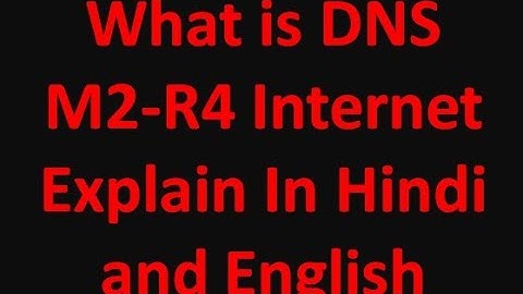 What is DNS M2-R4 Internet Technology and WebDesign Explain In Hindi  and English