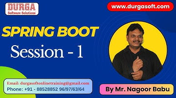 SPRING BOOT tutorials || Session - 1 || by Mr. Nagoor Babu On 17-06-2025 @8PM IST