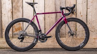 Pink Chrome Custom Steel Battaglin Bike Build.