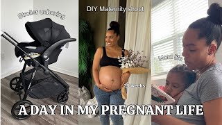 A DAY IN THE LIFE OF A PREGNANT SAHM | STROLLER UNBOXING & MATERNITY SHOOT | 35 WEEKS PREGNANT