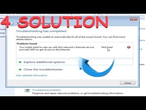 HOW TO FIX YOU MIGHT NEED TO SIGN UP WITH THIS NETWORK ( ISP ) TO GET ACCESS TO THE INTERNET ?