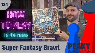 How to play Super Fantasy Brawl board game - Full teach + Visuals - Peaky Boardgamer screenshot 2