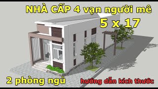 #05 NHÀ CẤP BỐN 5x17 - 2 phòng ngủ - LH: 09.888.476.74