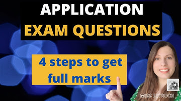 How to Answer APPLICATION exam questions. Top tips to get full marks & how to revise these questions