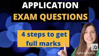 How to Answer APPLICATION exam questions. Top tips to get full marks & how to revise these questions screenshot 2