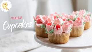 Easy Vegan Vanilla Cupcakes | plant-based