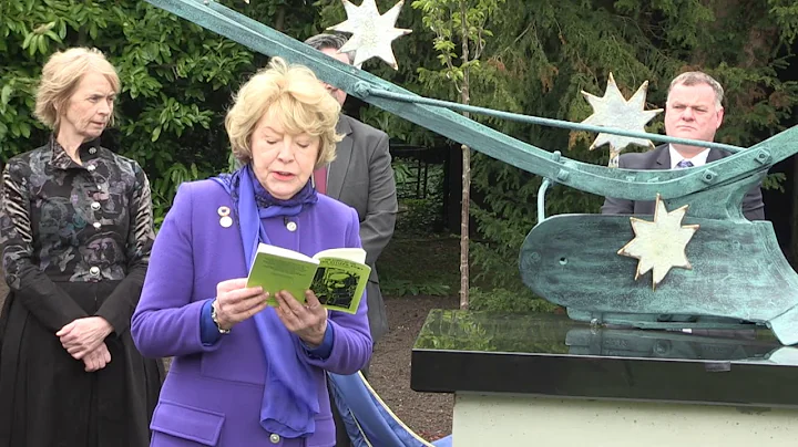 President and Sabina Higgins unveil The Plough and the Stars at ras an Uachtarin