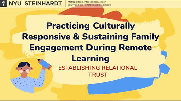 CR-SFEngagement During Remote Learning: Establishing Relational Trust
