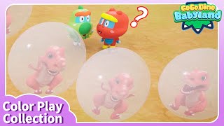 Color Play w/ GOGODINO Babyland | Kids Play Collection 6 | Dinosaurs for Baby | Color Car | Rescue