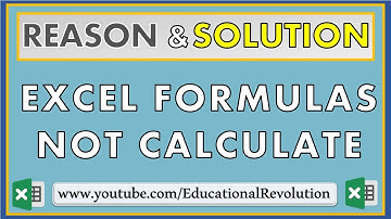 Excel Formulas not Working ~ Excel Formulas not Update Automatically Solution