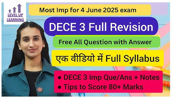 DECE 3 Full Revision 2025 Exam Level Up Learning Simran Gumber