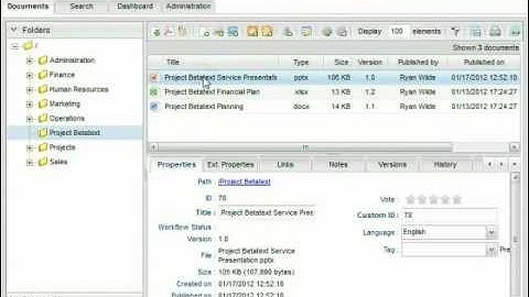 Document Management - Editing Properties