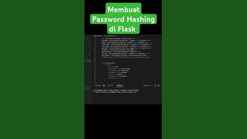 Membuat Password Hashing di Flask #python #coding #backend