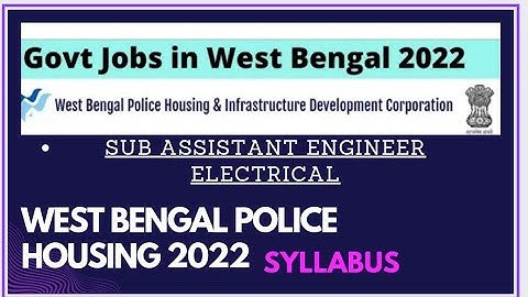 POLICE HOUSING SUB ASSISTANT  ENGINEER ELECTRICAL SYLLABUS
