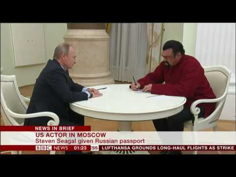 Steven Segal given a Russian Passport by Vladimir Putin