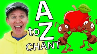 a to z alphabet chant with two words alphabet sounds for children