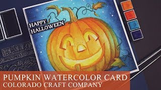 Big Pumpkin Watercolor Card | Colorado Craft Company