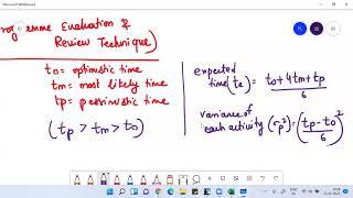 PERT Numerical- Project & Operation Management