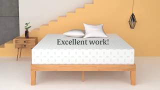 Zinus Moiz Wood Platform Bed Frame