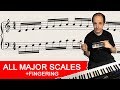 How to Play All 12 Major Scales on the Piano With Fingering