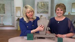 JAI Sterling Silver & 14K Pave Diamond Studs or Necklace on QVC