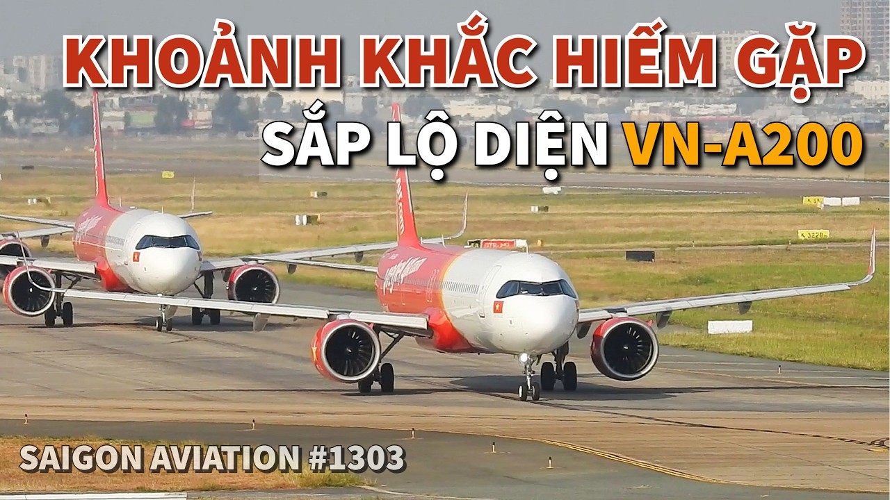 Cận Cảnh 3 Máy Bay A321neo Vietjet Air Nối Đuôi Nhau Cất Cánh: Lộ Diện 