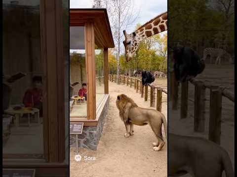 حیوانات میان باغ وحش انسان ببینن