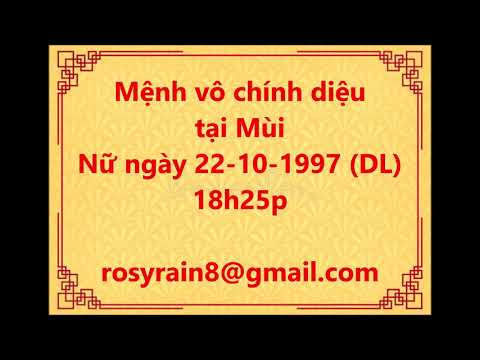 Video Mệnh vô chính diệu tại sữu - thân cư thiên di có Vũ... - youtube