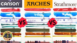 Canson vs Arches vs Strathmore ~ Watercolor Paper Comparison