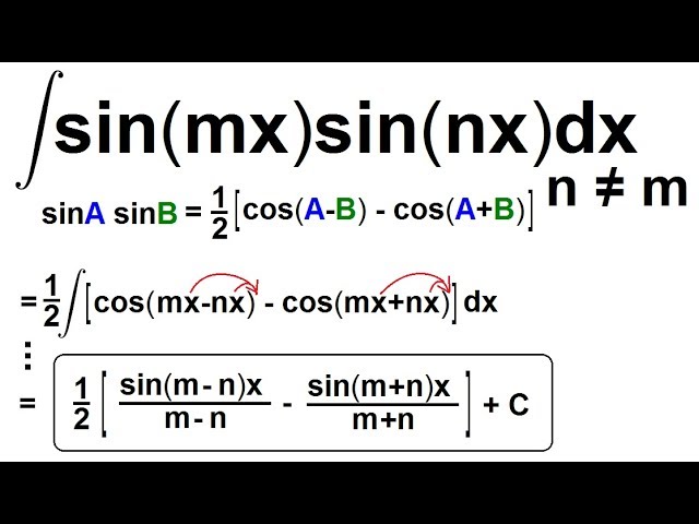 Calculus 2 How Do You Integrate Of 300 Find The Integral Of Sin Mx Sin Nx Dx Youtube