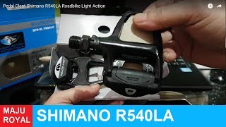 Pedal Sepeda Balap Roadbike Cleat Clipless Hitam Shimano PD-R540 Light Action 330 Gram untuk pedal Campagnolo SRAM Shimano