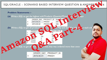 SQL Interview Questions and answers Part 6 | Amazon SQL Interview Question And Answer Part-4