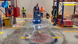 KARCHER RIDE-ON SCRUBBER DRIER B 150 R DOSE -  Food - Warehouse by JTECO Juffali Technical Equipment Co. 1,264 views 2 months ago 2 minutes, 24 seconds