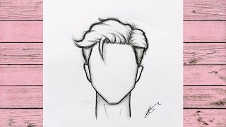 Easy to draw | hairstyle drawing boy | anime hair tutorial | pencil sketch drawing screenshot 3