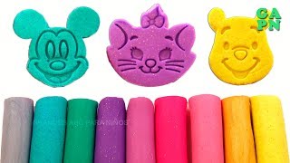 Cómo hacer Mickey y Minnie Mouse con Play Doh y moldes de galletas | Aprender colores con animale