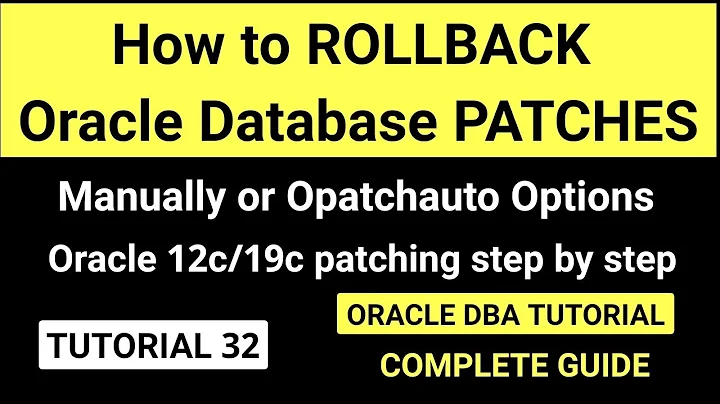 How to rollback oracle database patches using opatchauto rollback option