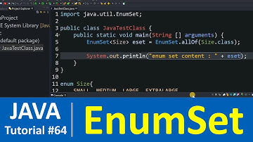 Java Tutorial #64 - Java EnumSet Class with Examples (Set Data Structure)