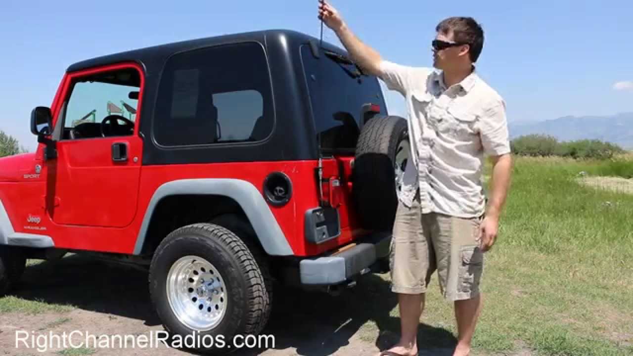 1987 - 2006 YJ, TJ Jeep CB Radio Kit Overview - YouTube