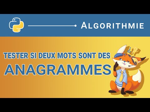 [Algorithme] - 72. Tester si deux mots sont des anagrammes [Python]